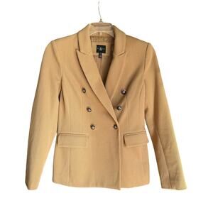 Jules Leopold Tan Brown Double Breasted Blazer Size M Preppy Academia Classic